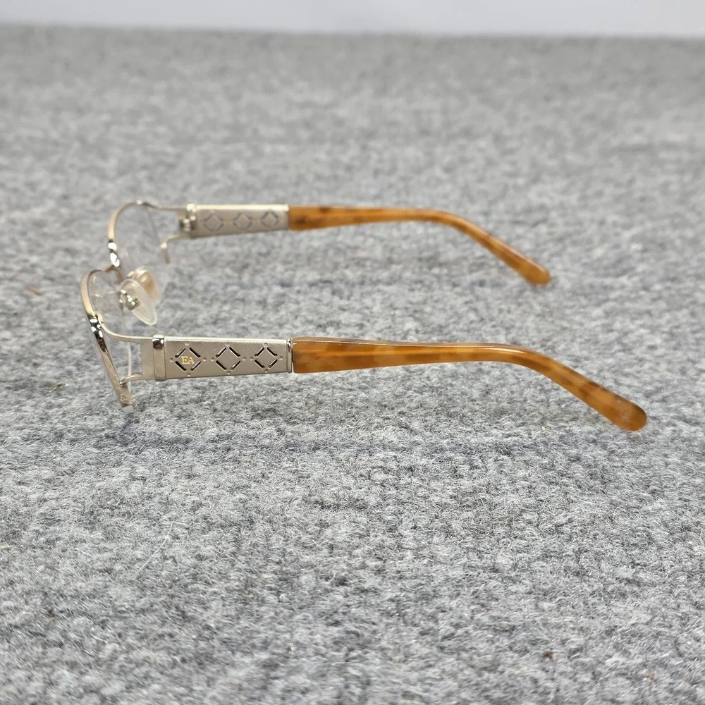Elizabeth Arden EA1082A Gold Rectangle Women‎ Semi Rimless 51-17-130 Eyeglasses